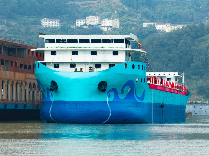 Kapal Kargo Curah Bertenaga Listrik Terbesar Di Tiongkok Diluncurkan Di Tiongkok Tengah