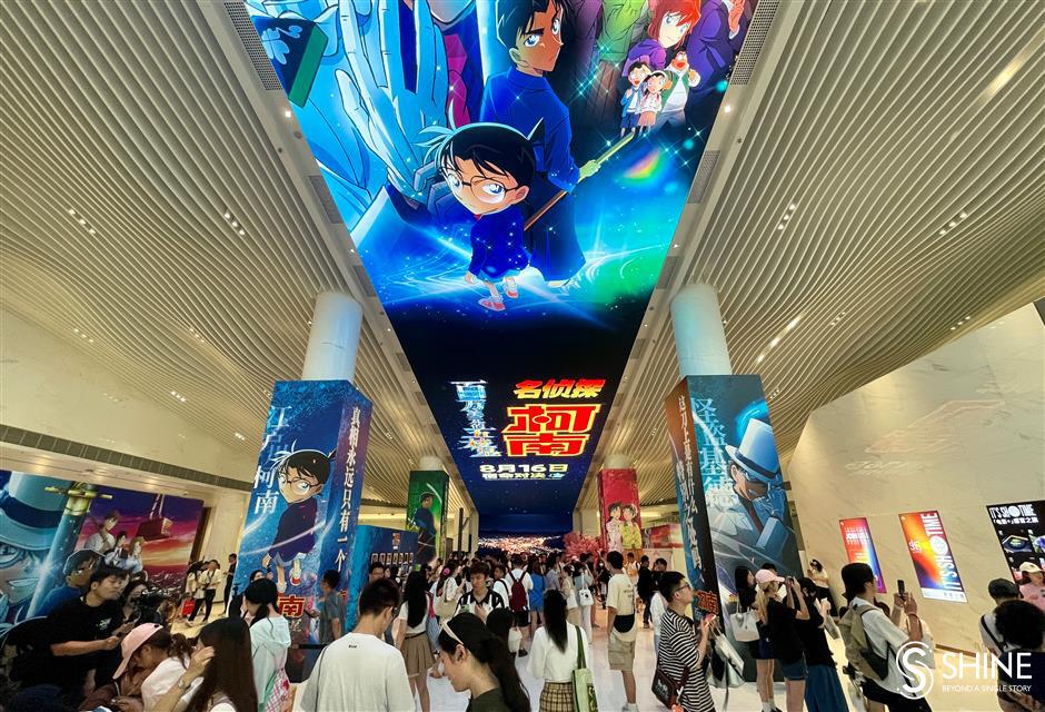 Pada hari Sabtu Detective Conan: The Million-Dollar Pentagram  ditayangkan perdana di lima bioskop di berbagai kota di Tiongkok