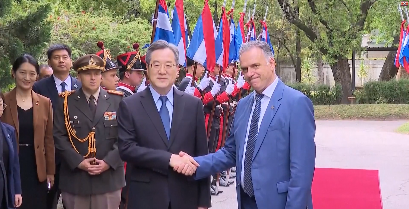 Wakil PM: Tiongkok Siap Meningkatkan Kemitraan Strategis yang Komprehensif dengan Uruguay