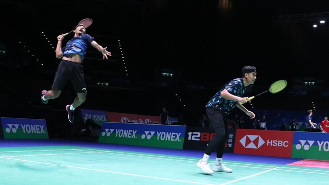 Bagas Maulana/Muhammad Shohibul Fikri mengungkap kondisi mental menjadi satu-satunya ganda putra Indonesia tersisa di Swiss Open 2023